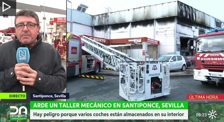 Incendio en taller mecánico en Santiponce: análisis técnico y medidas de prevención esenciales. Evaluación del incidente y contexto industrial.